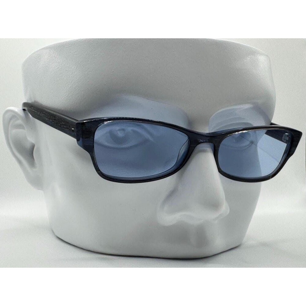 Vintage Y2K Eyeglasses | NOS Mini Cat Eye Style Monochrome Blue Made in Germany